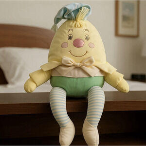 Vintage House of Hatten Humpty Dumpty Plush Doll Pastel Shelf Sitter 12” **READ*